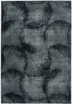 Tapis en Fibres Recyclés Gris motif Rond ONDES | Royaume du Tapis