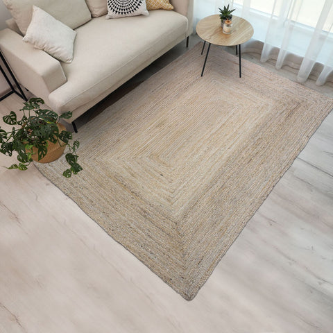 Tapis en Jute kilim tissé main certifié Care&Fair SUNNY