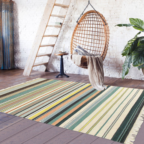Tapis en Laine Multicolore tissé main Graphique SPLENDID