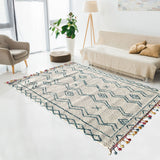 Tapis inspiration Berbère motif bleuté MADIDA