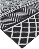 Tapis style Berbère Gris kilim fait main ZIGZOU