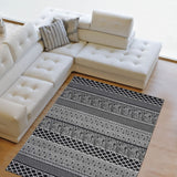 Tapis style Berbère Gris kilim fait main ZIGZOU