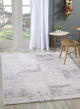Tapis style patchwork gris KHY SILICA