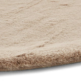 Tapis Rond Shaggy Rose poudré en polyester TEDDY