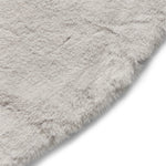 Tapis Rond Shaggy Gris argent en polyester TEDDY