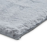 Tapis Shaggy Gris argent uni en polyester TEDDY