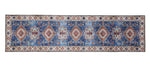 Tapis Bleu traditionnel kilim pour salon et couloir TOPAZ