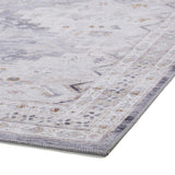 Tapis Gris et Beige traditionnel kilim pour salon et couloir TOPAZ