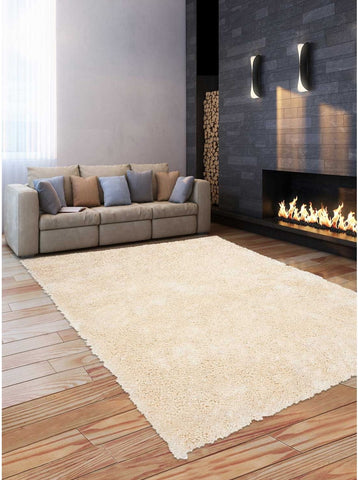 Tapis Shaggy Beige Uni doux SG LUXE