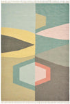 Tapis en Laine Multicolore Kilim Graphique TIPI