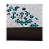 Tapis en Cuir motif turquoise kilim DIMEDE