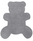 Tapis Enfant original gris Coton en forme d'Ours