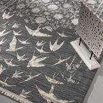 Tapis Gris de salon motif Oriental CELESTE