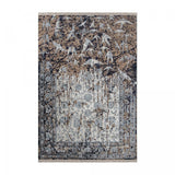 Tapis rectangulaire marron en polyester 160x225