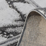 Tapis de salon Design gris effet marbre ABRU