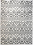 Tapis motif Ethnique gris pour salon kilim SKIO