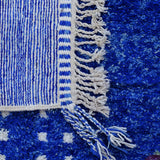 Tapis Bleu Berbère en laine authentique 240x350 OUARAIN