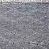 Tapis Berbère Marocain gris en laine 165x255 ZANAFI