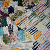 Tapis Berbère Multicolore en tissu recyclé BOUCHAROUTTE