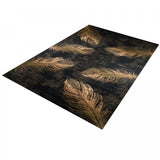 Tapis kilim doré en Polyester, Rectangulaire 120x160 : Tapis salon