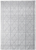 Tapis recyclé motif Scandinave gris en laine MOMRE