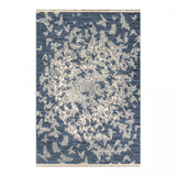 Tapis Rectangulaire 200x275 en Polyester Bleu