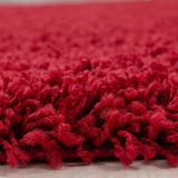 Tapis Shaggy Rouge uni Oeko Tex SHAGGYLI