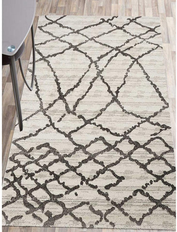 Tapis motif berbère Blanc NAILLIFO