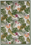 Tapis d'Extérieur Vert motif Floral JARDIN