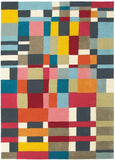 Tapis Multicolore graphique en laine DOMINO