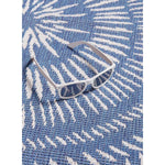 Tapis kilim rond bleu 160x160