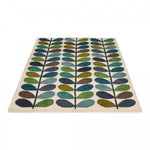 Tapis Floral Vert en laine tufté main Orla Kiely MULTI STEM