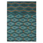 Tapis en laine Brink&Campman en couleur Bleu