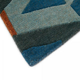 Tapis en laine Brink&Campman en couleur Bleu