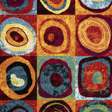Tapis Multicolore design abstrait PERINE