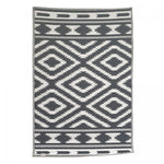 Tapis Kilim Noir en Polypropylène 120x180