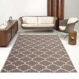 Tapis de Salon Beige motif baroque SUNSAU