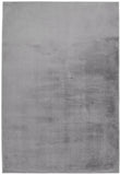 Tapis de salon gris uni polyester ultra doux SUPERSOFT
