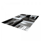 Tapis de salon Design Abstrait noir YASTI