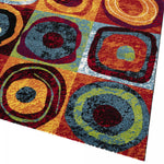 Tapis Multicolore design abstrait PERINE