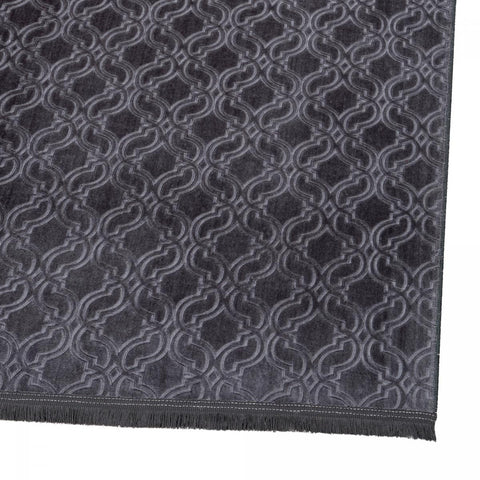 Tapis gris en polyester 120x160