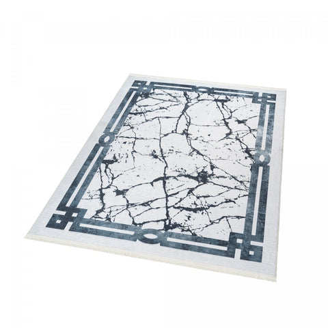 Tapis Rectangulaire 120x160 en Polyester Argent - Tapis Salon