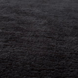 Tapis Rectangulaire 200x300 en Laine Shaggy Noir