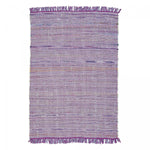 Tapis Rectangulaire 120x170 en Coton Kilim Violet