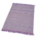 Tapis Rectangulaire 120x170 en Coton Kilim Violet