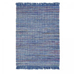 Tapis Rectangulaire Kilim Bleu 160x230 en Coton : Élégance et Confort