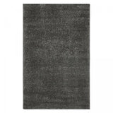 Tapis en Polypropylène Rectangulaire 160x230 en Gris et Noir