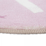 Tapis Rond Rose pour chambre fille PONEY KIDS
