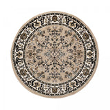 Tapis rond beige au style orient 120x120