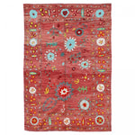 Tapis kilim rouge en laine 170x240